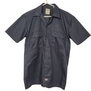Dickies Men's Black Short Sleeve Work Shirt and Skinny Straight Pants Size Small